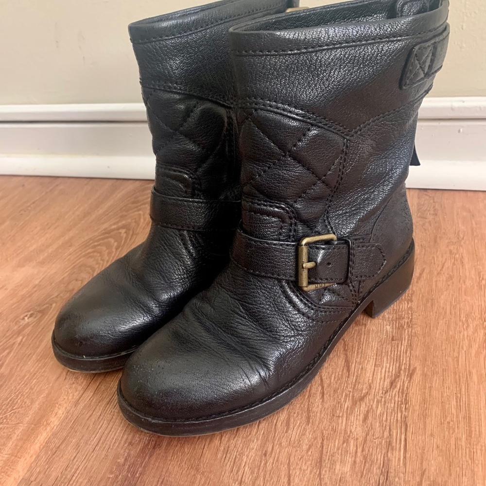 Marc Jacobs Quilted Leather Moto Boots 36.5